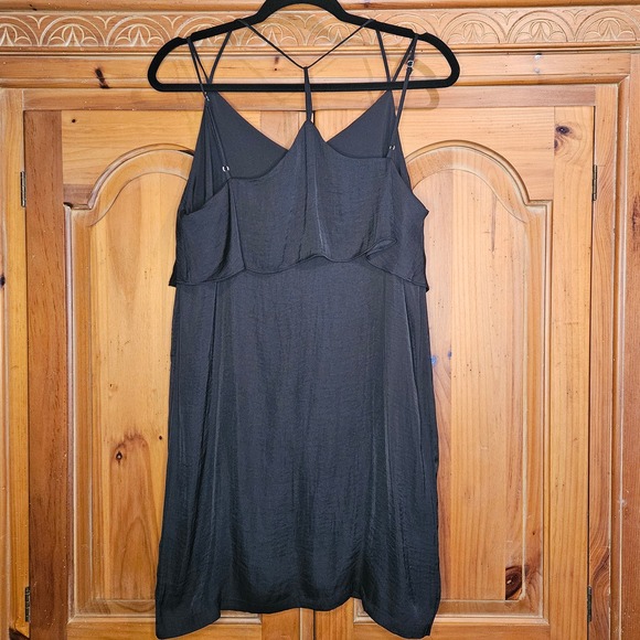Black Naked Zebra V Neck Mini Slip Dress Size Medium‎ Little Black Dress - Picture 2 of 6